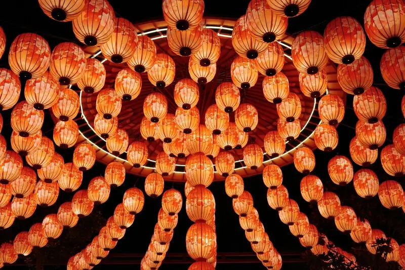 Китайские фонарики в Kaifeng, Henan, China