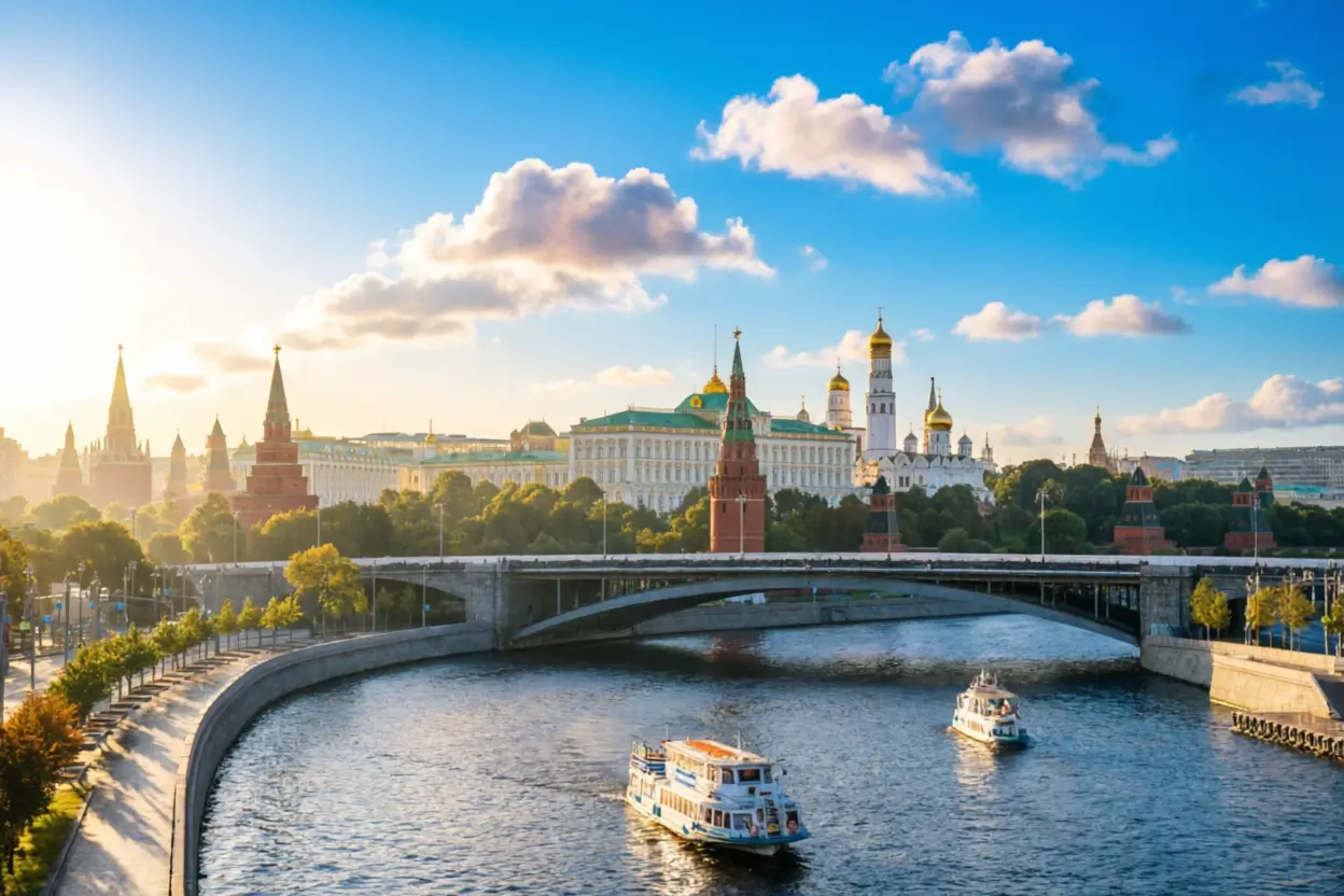 Московский Кремль — исторический, культурный и политический центр Москвы и всей России.  Комплекс находится в самом сердце столицы, на Боровицком холме, на левом берегу Москвы-реки.