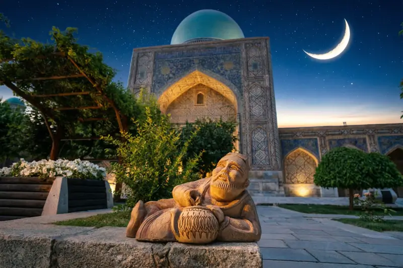 Площадь Регистан в Самарканде, Узбекистан