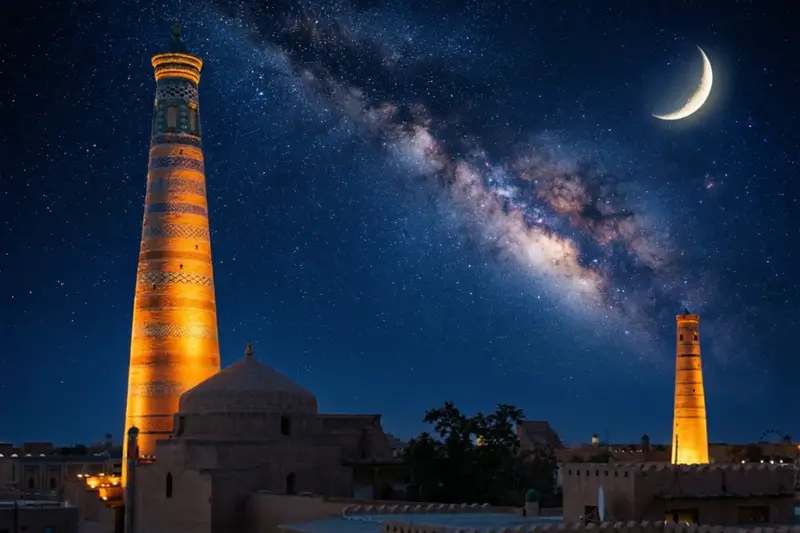 Минарет Ислам-ходжа в Хиве в туре в Узбекистан